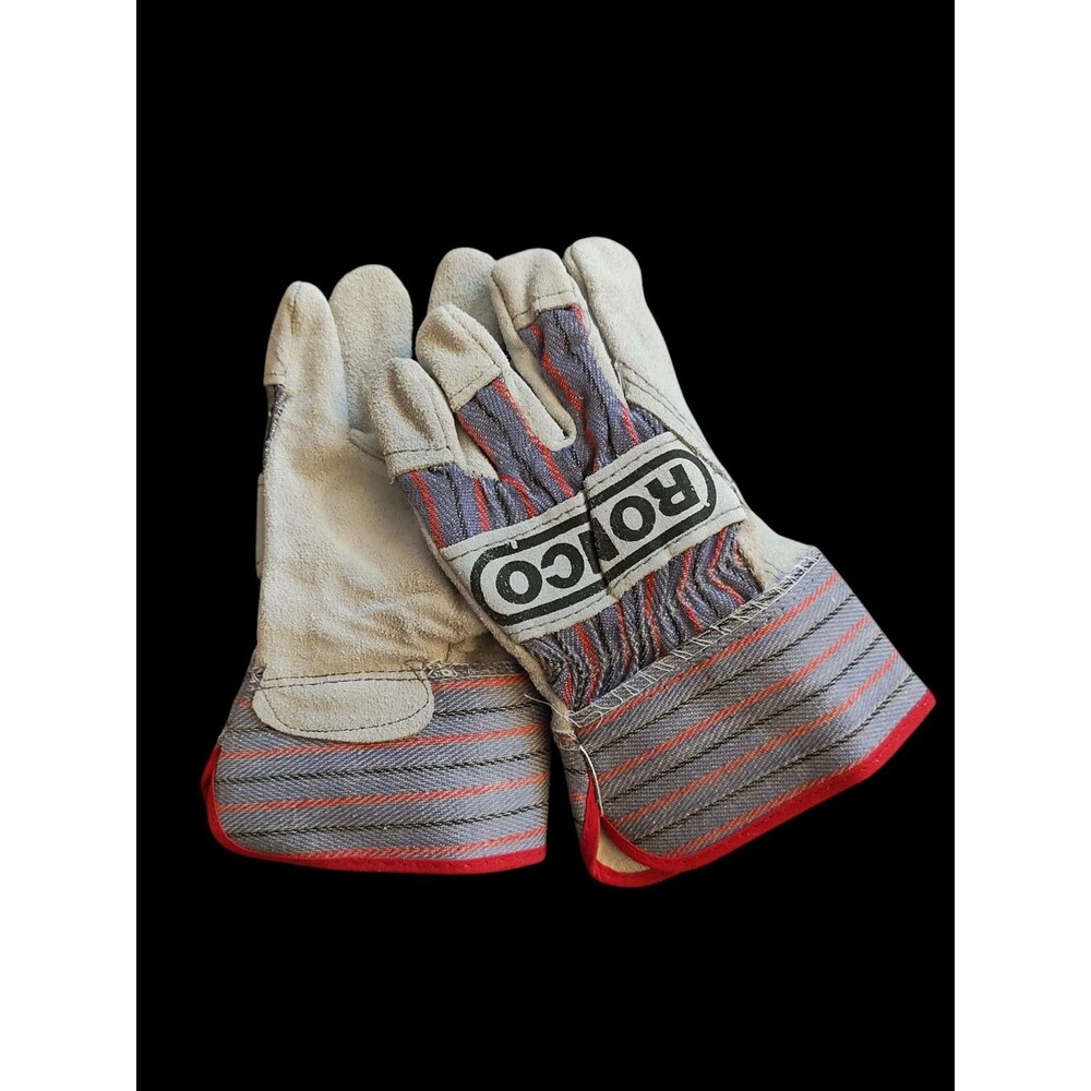 NEW RONCO Leather Work Gloves Size Small Heavy Duty Safety Cuff Construction